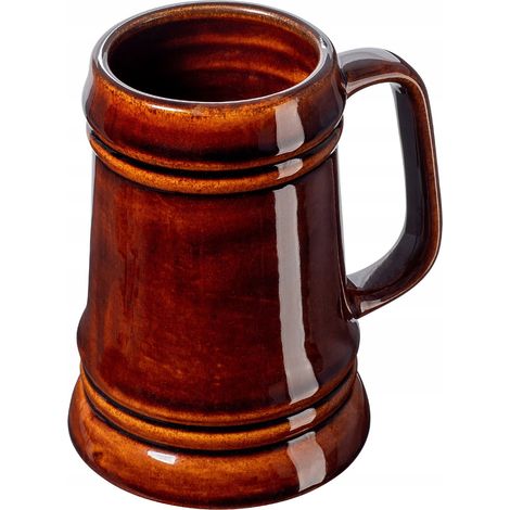 KADAX Bierkrug aus Keramik, Steinkrug, 500 ml, 1 Stück