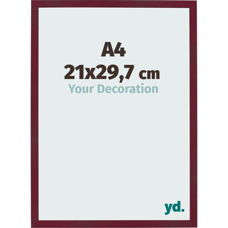 yd. - Cadre photo A4 21x29.7 - Vin Rouge Patine - MDF - Bologna