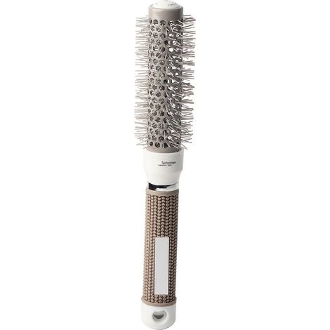 Brosse ronde coiffante 25 à ions négatifs, poils en nylon pour séchage et brushing, peigne lisseur professionnel (1/5)