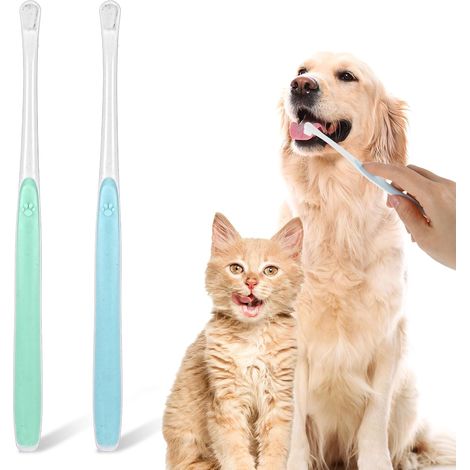 Dog Toothbrush, Cat Toothbrush, Mini Cat Toothbrush, Soft Dog Toothbrush, Reusable Toothbrush for Kittens Puppies, Care (1/5)
