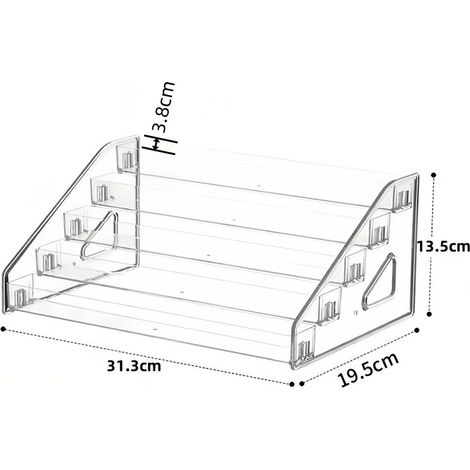 (Échelle à cinq étages) Étagère transparente, petite étagère décorative, présentoir pour figurines, présentoir de diffusion en direct, présentoir multifonctionnel en acrylique (1/5)