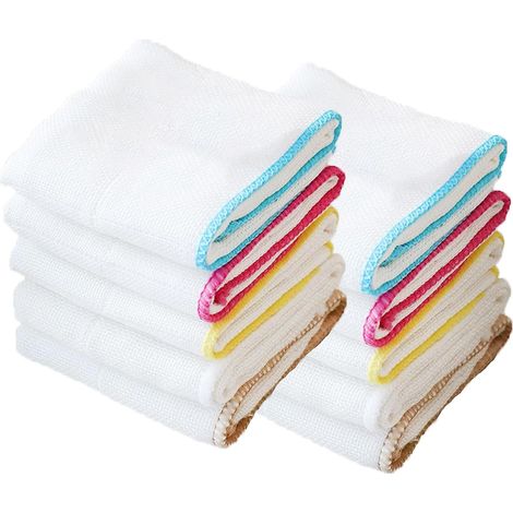 Set mit 10 Bambus-Geschirrtüchern (30 x 30 cm) – umweltfreundlich und maschinenwaschbar