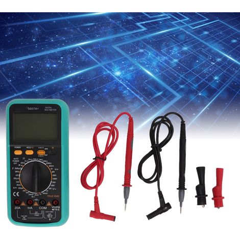 9807A+ Instruments et appareils de mesure électriques Multimètre numérique portable pour test de conductivité avec alarme sonore et visuelle (1/5)