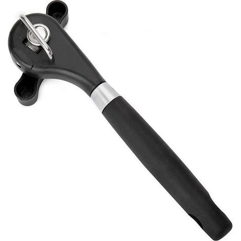 Abrelatas manual profesional de acero inoxidable, ayudante de cocina, regalo de Navidad, abrelatas manual con corte lateral, abridor de tarros manual (1/5)