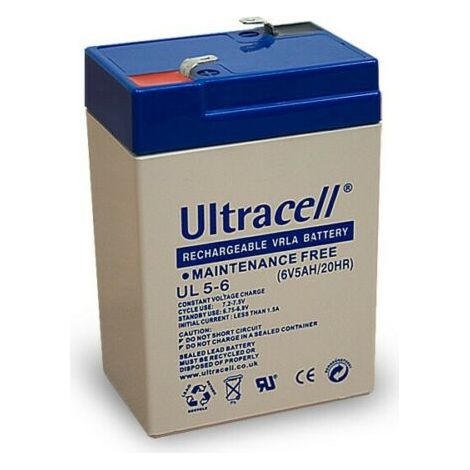 Batterie Plomb Etanche - Ultracell UL5-6 - 6V 5Ah