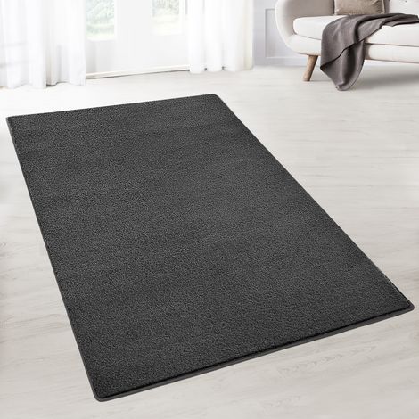 Tapis de salon et de chambre Dynasty Gris anthracite 200 x 200 cm
