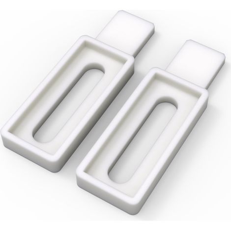 Set of 2 Brackets - Compatible with UP Cistern - Stable Wall Mount for Flush Cistern (1/2)