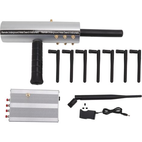 Chasseur de métaux argenté, profondeur 25 m, 8 antennes, portée 1200 m, détecteur de métaux extérieur, prise UK 100-240V (1/5)