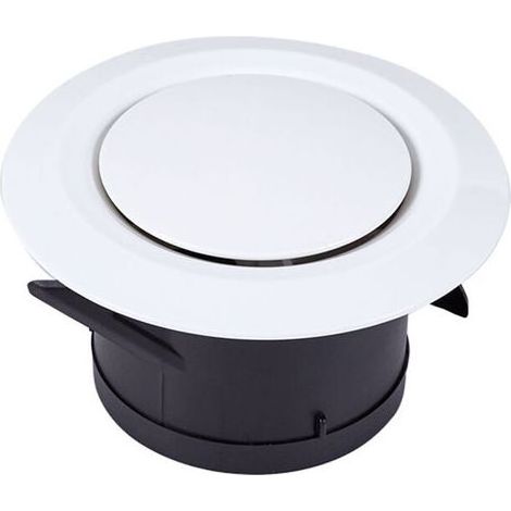 BUNTHAUS Bouche d'extraction et d'insufflation d'air Ø100, SL.GT 3 griffes articulées - Grille de ventilation plastique ronde orientable - Ventilation par ventilateur (1/5)