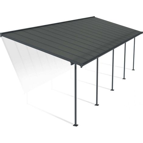 Canopia Capri Marquesina Pérgola De Aluminio 3X9.2 m Gris