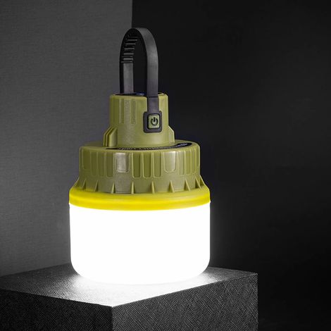 EASYCOMFORT Ampoule solaire LED USB, Compatible Bluetooth, haut-parleur, éclairage d'extérieur pour Camping, salon, tente, jardin (1/5)