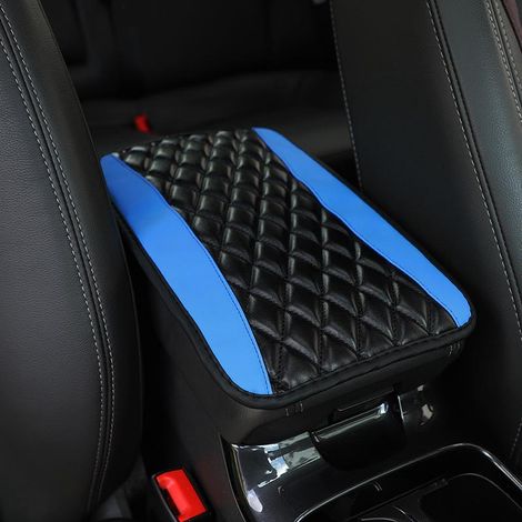 Coussin de console centrale pour voiture, protège-accoudoir universel, housse de repose-bras auto, bleu, protection intérieure véhicule. (1/5)
