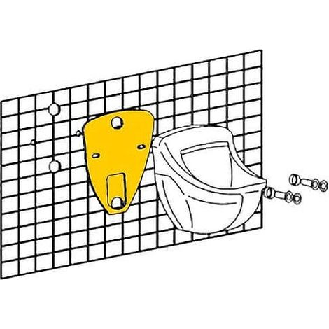 Urinal-Schallschutzset bis 630 mm, best. aus Schalldämmprofil 5 mm stark (geklappte Ausführung)