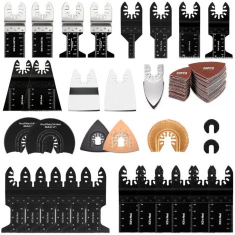 72 Piece Oscillating Saw Blade KitWood/Metal/PlasticUniversal Oscillating Multi-Tool Blade, Quick Release Saw Blade Compatible Multimaster Ryobi Milwaukee Rockwell (1/4)