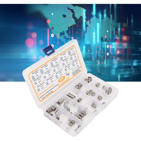 Kit d'inserts filetés 51 pièces M5-M8 pour la réparation et la protection des filetages (1/5)