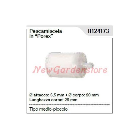 Yunque porex para motosierra pequeña/media tipo R124173