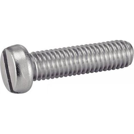 200 Vis à Métaux Tête Cylindrique Fendue 4 x 6 mm - DIN 84 - ISO 1207 - NFE25-127 - UNI 6107 - Inox A4 - D-Work