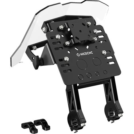 Soporte GPS, Mini carenado ajustable, Construcción de aluminio duradero, Negro (1/2)