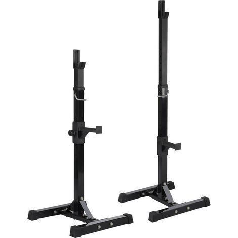 Homevive Soporte para Pesas Sentadillas Soporte Barra Pesas Barra Pesas Musculacion Estante Barra Levantamiento Gimnasio Ajustable MAX 250 KG