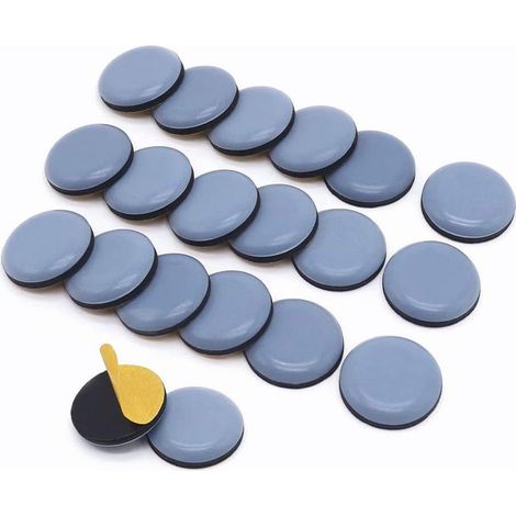 20 Möbelgleiter, 25 mm Teflon-Stuhlgleiter, selbstklebende Möbelgleiter, Stuhlgleiter, universelle Möbelgleiter für Essgruppe und Stühle (1/5)