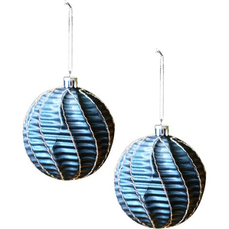 Boules De Noël Décoratives 2 Pièces Légères Et Réfléchissantes Boules de Noël, Ornements pour Arbre Intérieur, Extérieur, Fête, Maison, , Mur, Fenêtre, Déco (1/5)