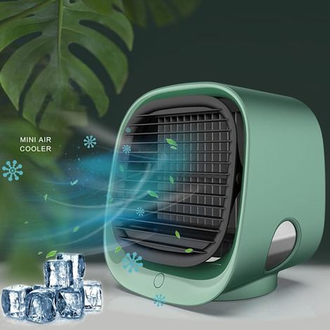 Mini climatiseur/ventilateur/humidificateur USB moderne - Vert-AquaForge (1/5)