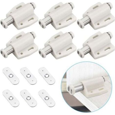 6 Pieces Push-to-Open Magnetic Catch, Magnetic Door Holder for Cabinet Drawer Wardrobe (1/5)