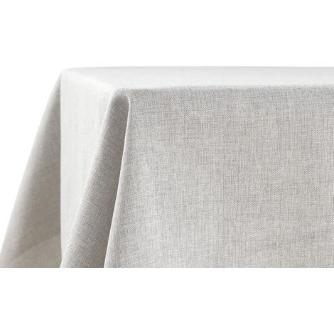 Nappe Rectangulaire Lin Antitache 110x160 cm – Facile à Laver, Idéale pour Table à Manger et Extérieur