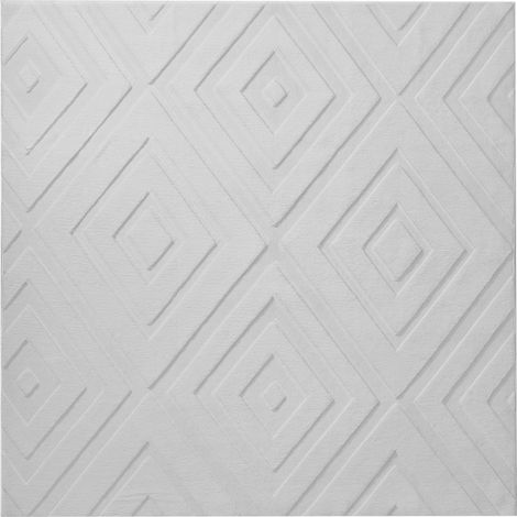 Area Rug Light Grey Fabric 160 x 160 cm Jacquard Square Shape Accent Rug BORAH (1/5)