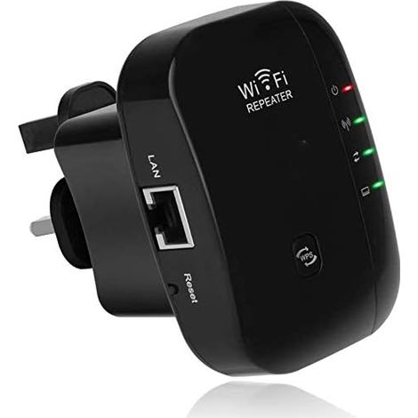 WiFi Répéteur WiFi Booster 300Mbps 2,4 GHz Extenseur sans Fil Amplificateur de Signal du Réseau Avoir AP/RP et WPS Fonction, Compatible avec Toutes Les Box Internet (1/5)