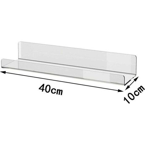 étagère murale en acrylique en forme de U,décoration mural(grand transparent 40105cm) (1/5)