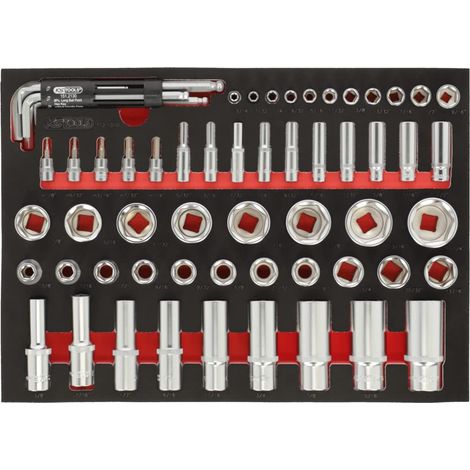 Module de douilles en pouces 1/4'' - 1/2'', 62 pièces (1/5)
