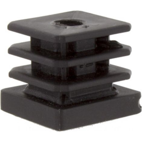 PUNTALE ALETTATO 35X35 MM FORATO 10MA PLAST NERO Q.TA 25