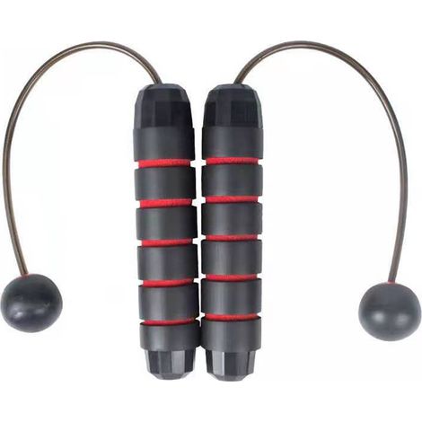 Corde à Sauter Sans Cordon - Poignées Contrebalancées - Pour Entraînement Fitness et Perte de Poids - Adultes et Enfants - 1 Pièce (1/5)