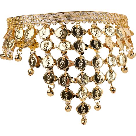 Goldenes Stirnband für Bauchtanz, Haarschmuck für Bauchtanz, Schmuck für Tanzkostüme (1/5)