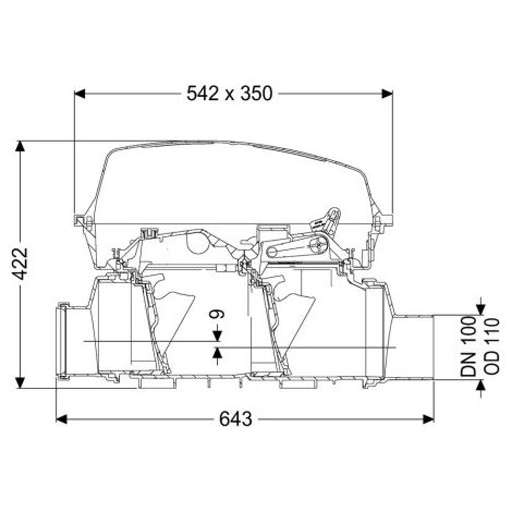 Clapet anti-retour KESSEL Staufix SWA - DN 100, apparent, 73100.10