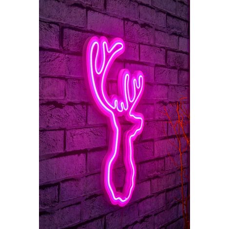 Neon Graph Éclairage LED décoratif en plastique  Rose  21 x 34