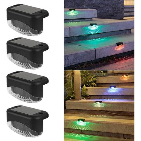 8er-Pack solarbetriebene LED-Treppen- und Wandleuchten für den Außenbereich, wasserdichte Leuchten für Zäune und GehwegeOF Sva (1/5)