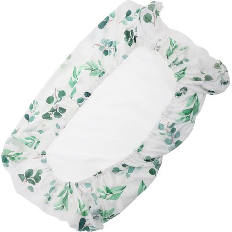 Housse de Matelas pour Bébé Vert en Tissu Tricoté Doux et Lavable Joli Motif Imprimé, pour Nursery et Usage à Domicile (1/5)