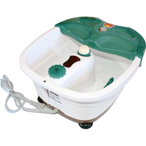 Bain de pieds massant chauffant avec bulles, 2 rouleaux anti-stress, aimants, contrôle tactile, pédiluve électrique 110V prise US. (1/5)