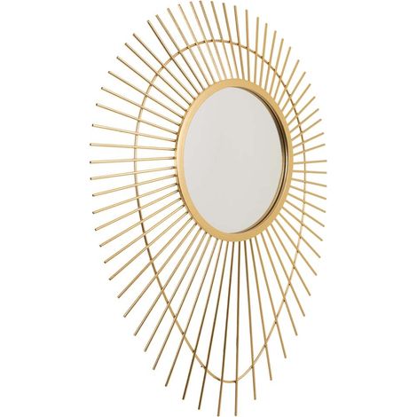 Espejo de metal dorado 77,5x6,5x105