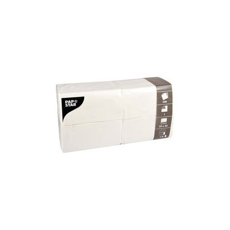 Serviette de table en papier pliage 1/8, 1 pli, 33 x 33 cm - Paquet de 500