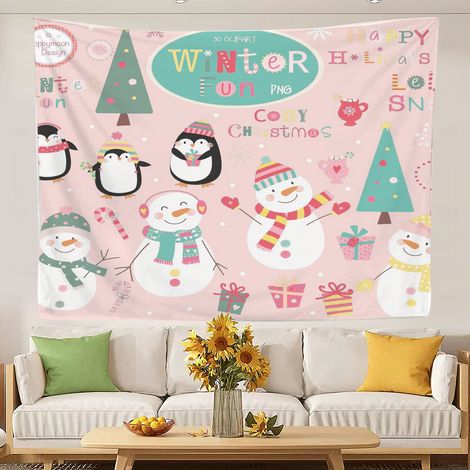 Tapisserie murale extra large style rétro, idéale comme toile de fond pour chambre, salon ou rideau de porte. 100x75cm (1/5)
