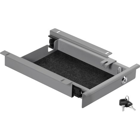 CAVO Schreibtisch Unterbauschublade abschließbar Breite: 220 mm grau