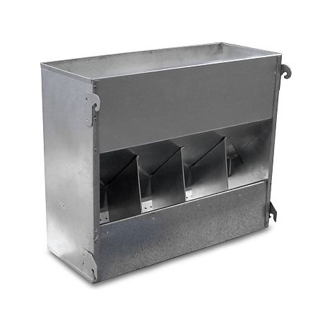 GYC Comedero para Conejos, Modelo 4 Bocas Ideal para Engorde, Capacidad 7,2 kg, 37 cm x 15 cm x 15 cm h Ref: 21480010