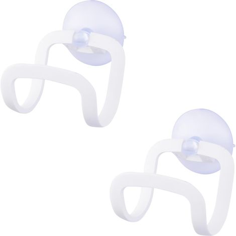 Lot de 2 supports de rangement d évier en forme de U avec ventouses porte brosse à récurer adaptés pour placer des éponges lave (1/4)
