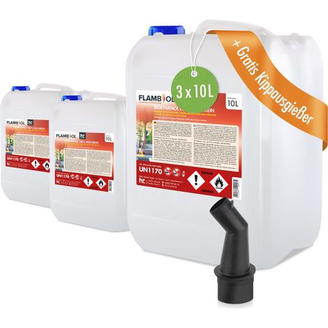 3x 10 L FLAMBIOL® Bioethanol 100% Hochrein