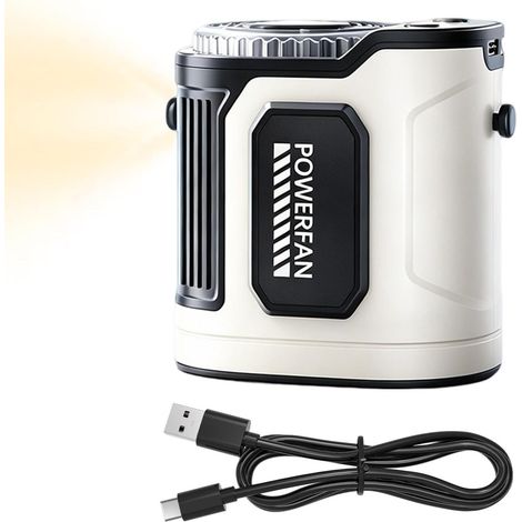 Fan of belt Flow air powerful 3600 mah 5 speeds Fan personnel portable to clip for the camping, the hiking, climbing, the operation, the work, the activities of full air (1/5)