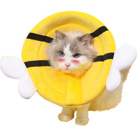 Collare per animali domestici Collare bianco per gatti Collare di recupero morbido e regolabile per animali domestici dopo un intervento chirurgico Collare protettivo per animali domestici Anti-L (1/4)