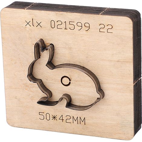 Matrice de découpe cuir/métal en forme de lapin, acier allié, moule de découpe pour loisirs créatifs et accessoires artistiques (1/5)